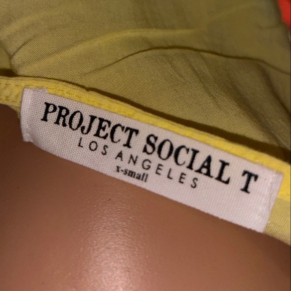 Project Social T Bright Yellow Tank Y2K - Picture 2 of 5